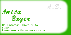 anita bayer business card